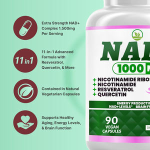 OEM penjualan terbaik Vegetarian NAD + kapsul meningkatkan metabolisme energi penuaan tempur PQQ meningkatkan jenis suplemen Herbal - Product Image 5