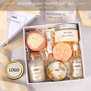 Set de Regalo de Baño de Jazmín Orgánico a Base de Hierbas para Mujer, Aroma Personalizado, Paquete de Spa Moderno para el Cuidado Personal, Crema OEM/ODM para Mamá, Novia, Hermana, Tía - Product Image 2