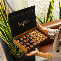 Boîte Cadeau de Luxe Personnalisée pour Baklavas du Moyen-Orient, Dattes, Chocolats, Dattes Confites, Noix, Fruits Séchés, Emballage en Papier