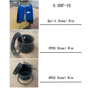 גלגלי פלדה למלגזה 5.00F-<span class=keywords><strong>10</strong></span> אינץ' חישוקי גלגלים תעשייתיים מפוצלים לצמיגים 650-<span class=keywords><strong>10</strong></span> - Product Image 4