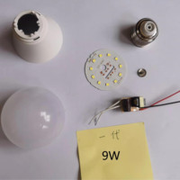 Circuit imprimé en aluminium 220V pour ampoule LED, carte PCB DOB SMD2835 avec interrupteur à télécommande, 5W 7W 12W, types de culot B22/E27