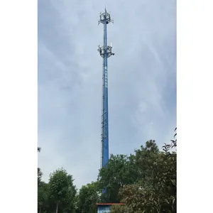 Bts 4G 5G 5G, Tiang Antena Radio Telekomunikasi Nirkabel 15M 20M 25M 30M 35M 40M 50 55Meter Menara 60M