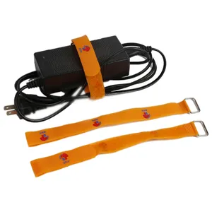 Custom Nylon Hook And Loop Holder Printed Logo Stretchy Fixed Adjustable Fastener Straps With Metal Buckle