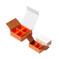 Boîte cadeau de luxe pour chocolats de la Saint-Valentin avec compartiments séparés et grille de tailles variées