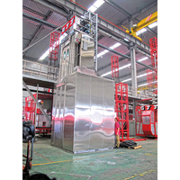 Monte-charge de chantier SC120 à double cage 0-36m/m 250m avec PLC, boîte de vitesses, crémaillère et pignon pour chantier de construction en hauteur
