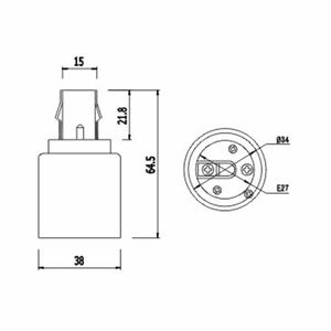 Bộ Chuyển Đổi GX23 Sang E27 GX23 Sang E26 Bộ Giữ Đèn Bộ Chuyển Đổi Nguồn Cơ Sở Ổ Cắm Đèn LED Bóng Đèn Mở Rộng Phích Cắm - Product Image 6