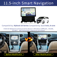 Pantallas de 12.3 a 15.6 Pulgadas Compatibles con Modelos Toyota, Navegación GPS Android Global, CarPlay, Pantalla Táctil, Soporte para Tablero