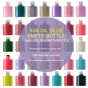 Label pribadi botol uv kosong untuk cat kuku gel 130 warna 5-50 ml dapat digunakan kembali botol warna cocok untuk pemoles gel