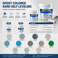 Revêtement en sable coloré époxy MTBJZJ, peinture à effet marbre auto-nivelante, revêtement liquide décoratif résistant à l'usure pour sol en ciment