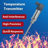 Meilleur prix pour un capteur et transmetteur de température numérique 4-20mA Pt100 avec sonde de 600 mm en acier inoxydable IP65 Riseon RST-01A