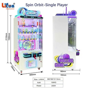 เครื่องเล่นเกมหยอดเหรียญแบบหมุนวงโคจร LIFUN <span class=keywords><strong>Lucky</strong></span> Ball Spin Orbit ทำจากโลหะและพลาสติก สำหรับแจกของรางวัลและแลกของรางวัลในห้างสรรพสินค้า - Product Image 3