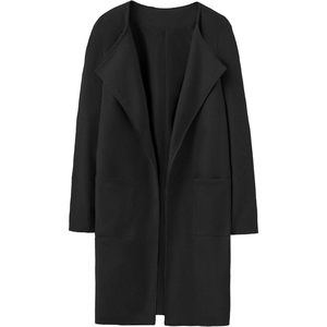 Manteau en tweed léger pour femme FOXA, ouvert sur le devant, mélange de laine, veste d'hiver, vêtement d'extérieur pour l'automne - Product Image 1