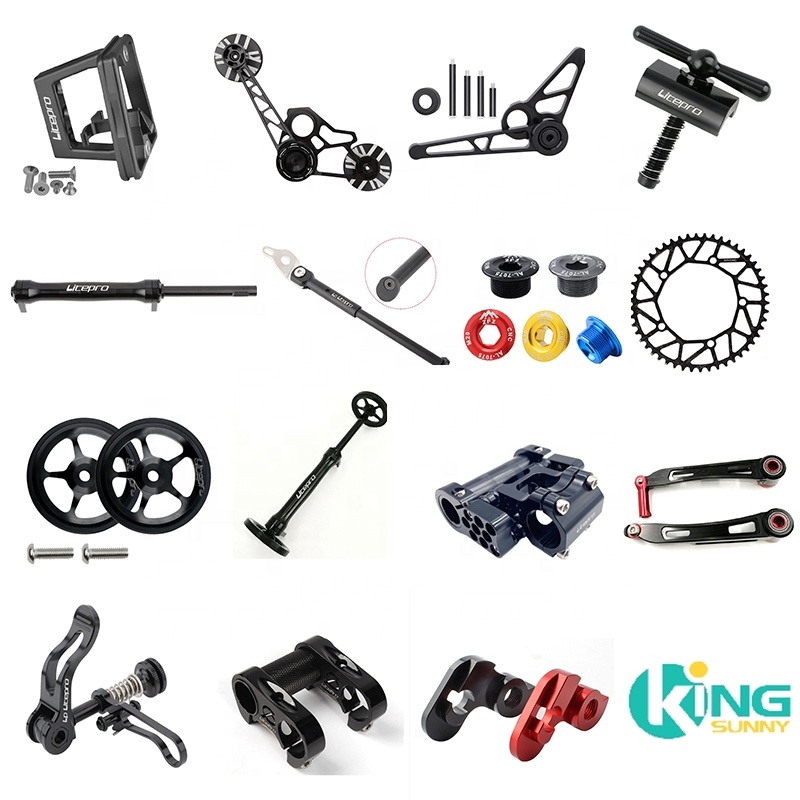 LP For Litepro folding bike Easywheel Footrest Faucet Split holder tail hook flywheel crank cover for Brompton Folding Bike
