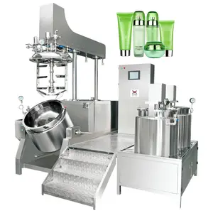 कॉस्मेटिक क्रीम पेस्ट बनाने के उत्पादन उपकरण वैक्यूम इमल्सीफाइंग होमोजेनाइज़र मशीन