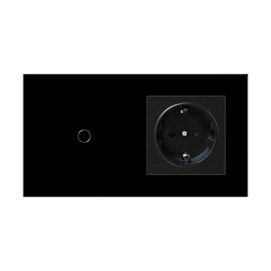 Avrupa Almanya Schuko Akıllı Yaşam Dokunmatik Panel Ev Tekli Priz 16A 100-240V Cam Duvar Prizi 228mm 40000 Döngülü Kolay - Product Image 2