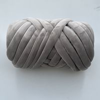 New DIY Crystal Velvet Core-Spun Yarn 3cm Thick Hand Knitting Yarn for Blankets Fabric Strips Pillows Cat Beds Polyester Blended
