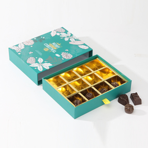 Customized Empty Chocolate <b>Truffle</b> Boxes Rectangle Food Boxes Chocolate Box With Drawer - Product Image 4