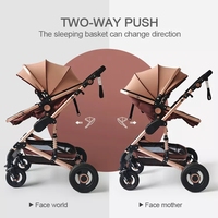 Poussette bébé en tissu de marque Agape/ODM la plus populaire, haute qualité, multifonction, écologique, roues universelles à 360°, pliage facile