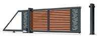 Portail coulissant automatique en aluminium ZIYU ZY-X-118, à portique cantilever, à commande électrique, design moderne, revêtement poudré, anti-rongeurs