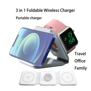 Caricatore Wireless Pieghevole 3-in-1 per Telefono Cellulare e <span class=keywords><strong>Apple</strong></span> Smart Watch, Ricarica Magnetica Rapida Portatile per <span class=keywords><strong>iPhone</strong></span> 15/16/17 - Product Image 1