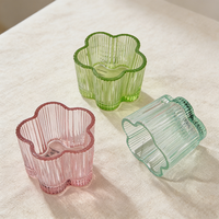 Organisateur de rangement en acrylique en forme de fleur, porte-stylos de bureau transparent coloré, conteneur multifonctionnel pour pinceaux de maquillage, en vrac