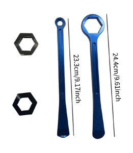 ชุดเครื่องมือซ่อมยางรถจักรยานยนต์ขนาด 32 มม. 27 มม. 22 มม. 10 มม. 12 มม. ทำจากอลูมิเนียมอัลลอยด์แบบนุ่ม ใช้ได้กับรถจักรยานยนต์ทั่วไป ประแจขันน็อตล้อแบบหกเหลี่ยม - Product Image 2