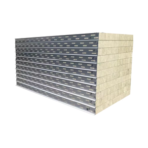 Panel moderno de lana de roca de acero con núcleo de <span class=keywords><strong>EPS</strong></span>, construcción metálica de <span class=keywords><strong>alta</strong></span> <span class=keywords><strong>densidad</strong></span> unida mecánicamente para aplicaciones de paredes de techo de hospital - Product Image 1