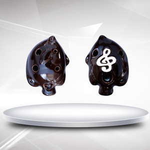 Mini ocarina portable en forme de poisson, instrument à vent en céramique à 6 trous, jouet musical facile à apprendre pour les enfants et les débutants - Product Image 1