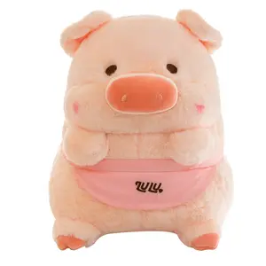 Heißer Verkauf neuer Lulu Schürze niedlichen Schwein weiche Puppe Stofftier Schwein Kissen Bett super weiche Kinderspiel zeug maßge schneiderte Kissen Geschenk