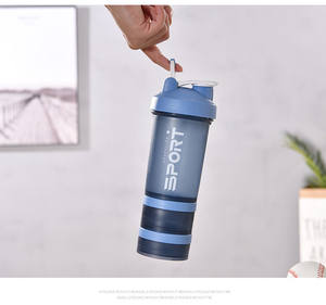 Botella agitadora de agua deportiva Simple personalizada más vendida, botella de plástico barata para beber al por mayor, bebida directa - Product Image 6