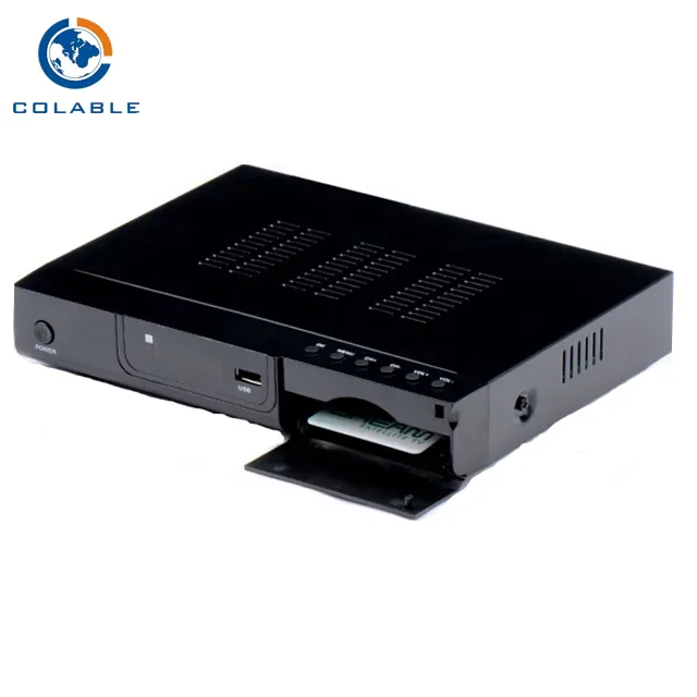digital cable tv dvb c hd sd mpeg4 set top box with smart card for encrypted channels.