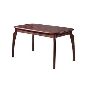 Mesa de comedor Rectangular de alta calidad Diseño moderno simple Estilo de comedor occidental Apartamentos pequeños y grandes Barras de bambú de ébano adecuadas - Product Image 1
