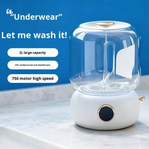 Lavadora Portátil Inalámbrica Recargable de 4000mAh, Limpieza Profunda de Ropa de Bebé, Ropa Interior, Calcetines, Mini Lavadora Delicada de 2L - Product Image 2