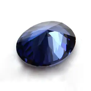 9x11mm Artificial Blue Oval Shape Cut 4.52ct Sapphire Loose Gemstone Gem Stone Jewellery