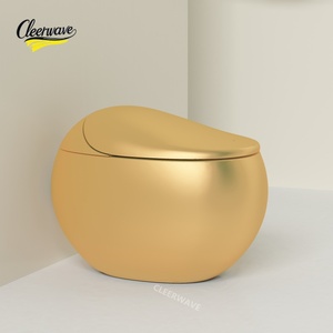 Inodoro Inteligente Eléctrico de Cerámica de Una Pieza con Bidé Integrado, Control Remoto, Asiento con Calefacción, Taza Automática para Baño, Forma de Huevo - Product Image 1