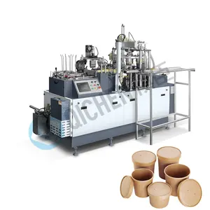 2023 Top Sale Kraft Soup Paper Cup Bowl Machine Green Production New Design Low Price for Business Service Supply DP35