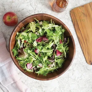 Grands bols à salade en bois Bol à salade en bois massif - Product Image 5