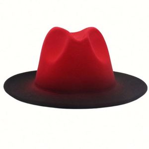 Wholesale Fashion Women Men Panama <b>Hat</b> Blank Unisex Custom Printed Gradient Ombre Wide Brim Fedora <b>Hats</b> <b>for</b> Party Festival - Product Image 4