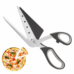 Accessoires de cuisine Gadget <span class=keywords><strong>en</strong></span> acier inoxydable, une main <span class=keywords><strong>2</strong></span> <span class=keywords><strong>en</strong></span> <span class=keywords><strong>1</strong></span>, spatule de cuisson, trancheuse, <span class=keywords><strong>ciseaux</strong></span> à <span class=keywords><strong>Pizza</strong></span>, coupe et serveur - Product Image 1