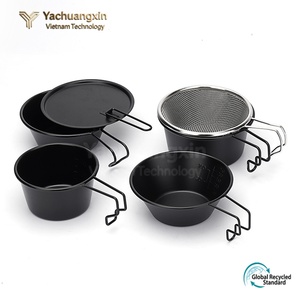 Taza Sierra Portátil de Acero Inoxidable, 200-300 ml, Revestimiento Antiadherente, Vajilla para Camping, Diferentes Colores, con Asa - Product Image 5