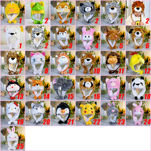 Meilleure vente Chapeaux mignons Nouveauté Animal Chapeau Chat <span class=keywords><strong>Panda</strong></span> Chiens Drôle Doux Chaud <span class=keywords><strong>Bonnet</strong></span> En Peluche Chapeaux d'hiver - Product Image 4