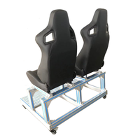 Simulateur de jeu VR mobile en profilé aluminium, simulateur de conduite DIY, cockpit de course double siège avec soudure de découpe de roues