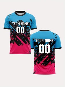 Nuevas camisetas de cuello redondo, producidas por una fábrica de uniformes deportivos, se pueden personalizar.F10 - Product Image 2
