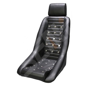 WZSEAHI Sedile da Corsa Universale in PVC Nero, Sedile Sportivo Classico Retrò con Scorrimento - Product Image 1