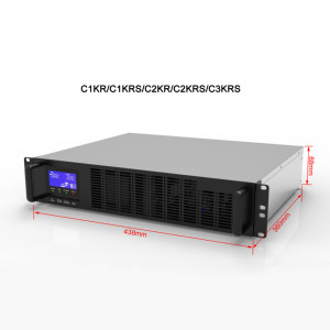 UPS de montaje en rack de 3 kVA/2700 W de alta frecuencia, monofásico, con batería incorporada, onda sinusoidal pura. - Product Image 2