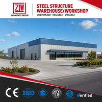 Almacén Prefabricado Económico ZW, Estructura de Acero Prefabricada, Edificio Metálico, Almacén de Acero, Almacén de Construcción de Acero