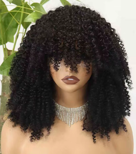 Perruques en cheveux humains 4B 4C Kinky Coily U Part <span class=keywords><strong>V</strong></span> Part pour femmes noires, vente en gros, perruque frontale en dentelle 12A Afro Kinky Curly en cheveux humains - Product Image 6