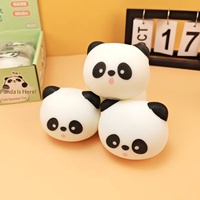Jouet anti-stress en TPR en forme de tête de panda mignon, balle à presser à récupération lente, adorable jouet moelleux pour les plus de 14 ans