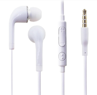 Diskon besar Harga Murah Headset In-Ear 3.5mm Headphone bebas genggam untuk Samsung S4 JB J5 Earphone dengan mikrofon dan kontrol Volume