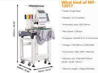 Nouvelle Machine à Broderie Domestique 2025 à Tête Unique, Haute Qualité, Informatisée, 12/15 Aiguilles, pour Broderie Rapide sur Tissus et Casquettes